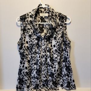 Kasper blouse. Size M. Animal print.